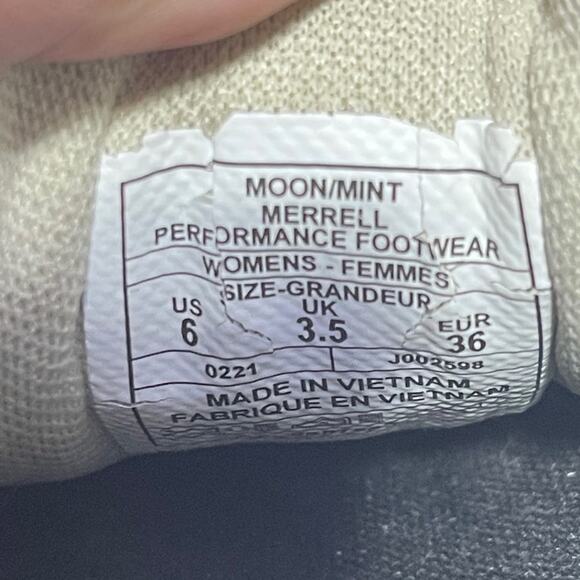 Merrell Sneakers Womens 6 Mint Green Purple Suede Performance Shoes Trainers - Picture 9 of 10